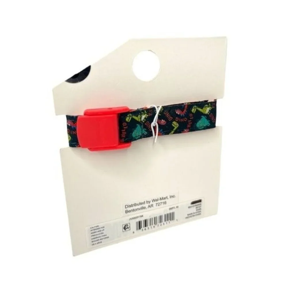 Medical ID Bracelet Type 1 Diabetes Dinosaur Multi Color Bracelet w/Medical Card